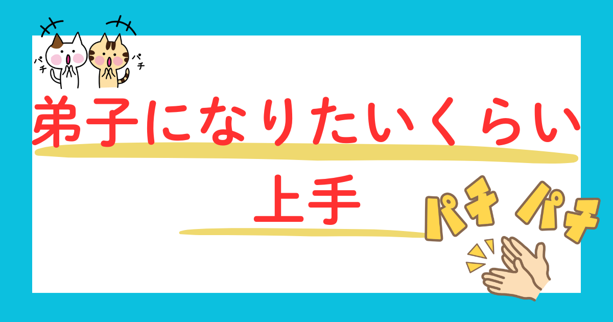 弟子になりたいくらい上手