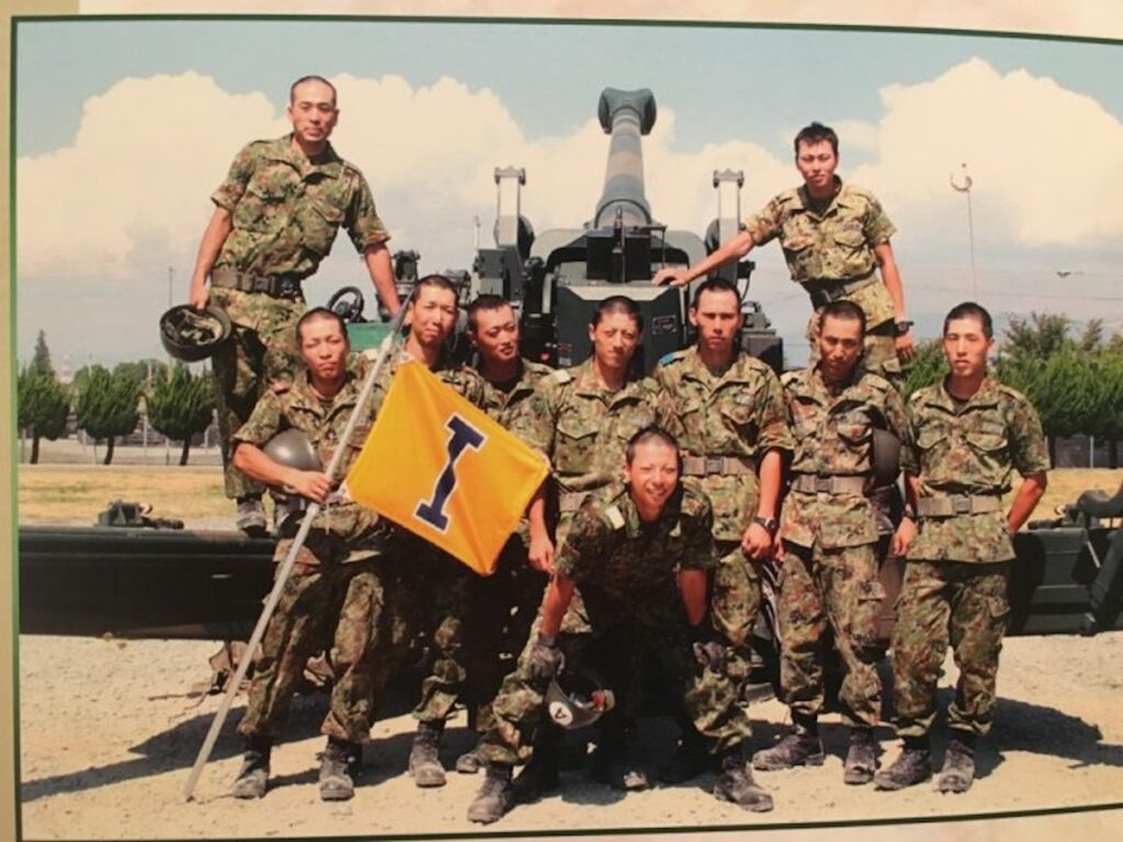 太宰府市で訪問リハビリマッサージをしている田上代表の陸上自衛隊時代の写真